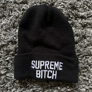 Married to the Mob Supreme Bitch Black Beanie